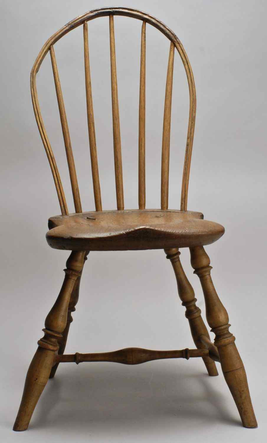 Appraisal: CHILD'S BOWBACK WINDSOR SIDE CHAIRLate th CenturyWith bulbous turned legs