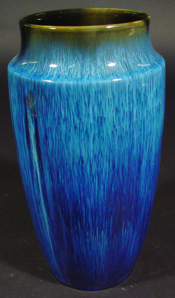 Appraisal: Large Bourne Denby Dansbyware vase decorated with an electric blue