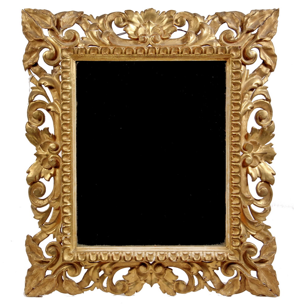 Appraisal: LOOKING GLASS - th c Handcarved and Gilded Italian Mirror