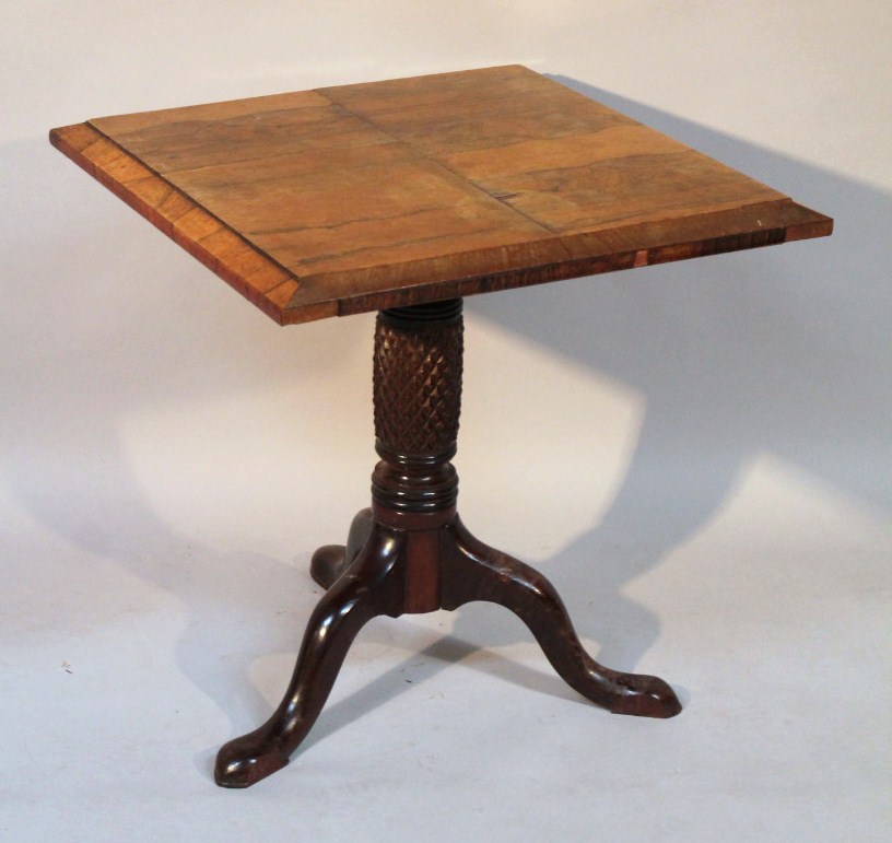 Appraisal: A late thC rosewood topped occasional table with a square