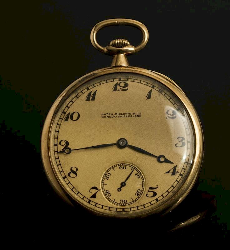 Appraisal: Patek Philippe kt Open Face Pocket Watch with Chain Pocket