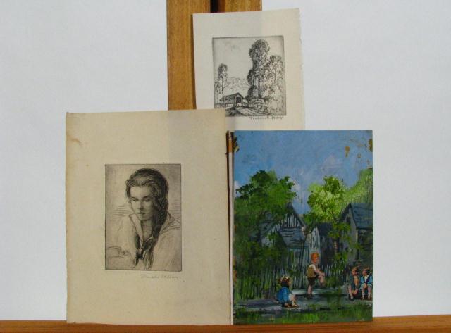 Appraisal: Group of etchings prints and cards by Indiana artists including