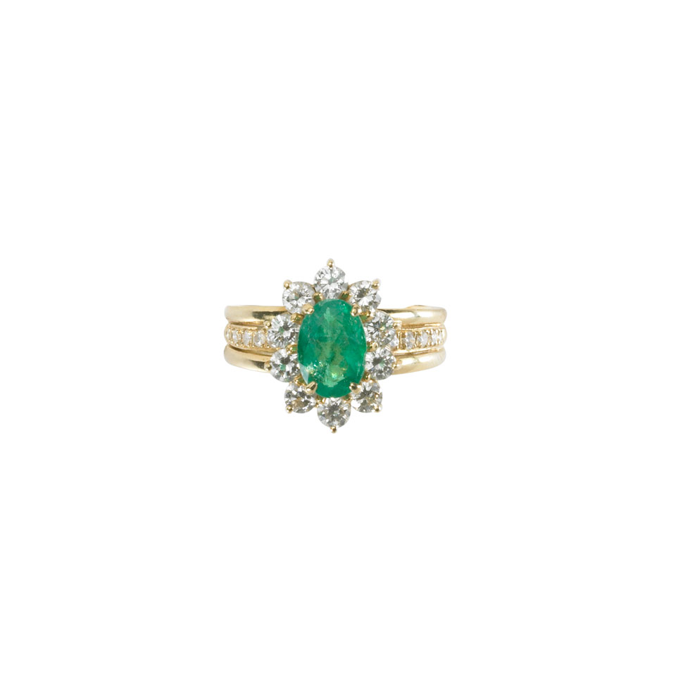 Appraisal: k Yellow Gold Ring set with an oval cut emerald