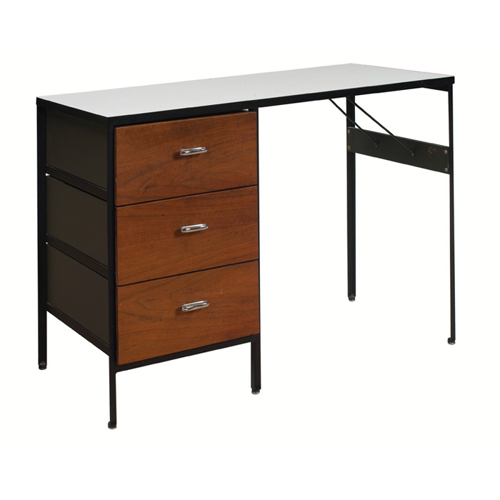 Appraisal: George Nelson Steelframe desk by Herman Miller three side drawers