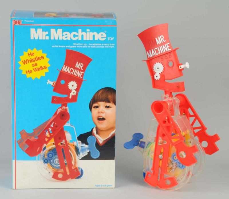 Appraisal: Plastic Ideal Mr Machine Wind-Up Toy Description American Working Unused