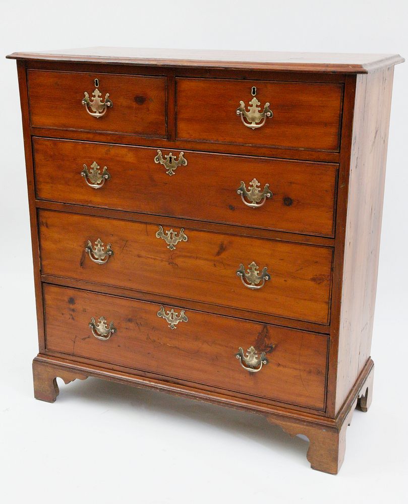 Appraisal: New England Country Chippendale Chest of Drawers th Century New