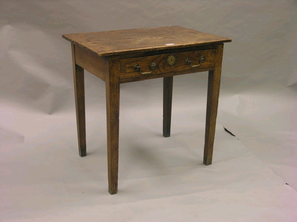 Appraisal: A mid th century elm side table with single drawer