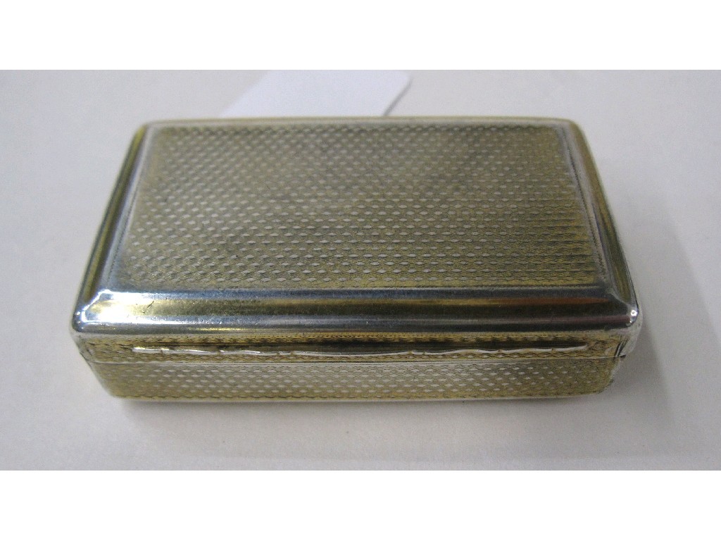 Appraisal: George III silver snuff box Birmingham