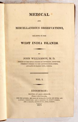 Appraisal: Williamson John Medical and Miscellaneous Observations Relative to the West