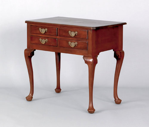 Appraisal: George II mahogany dressing table ca the rectangular top with