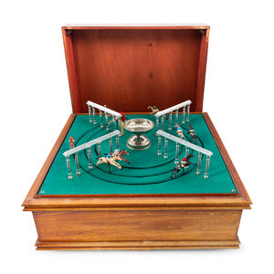 Appraisal: A Horse Racing Gambling Parlor Game With Original Wooden Box