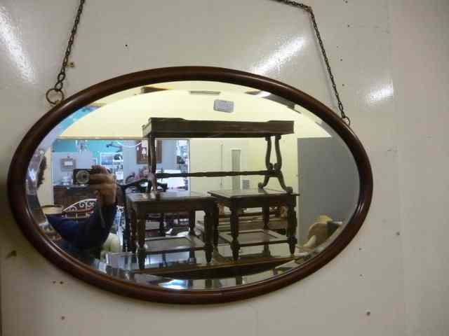 Appraisal: A MAHOGANY OCCASIONAL TABLE together with an ebonised bedroom chair