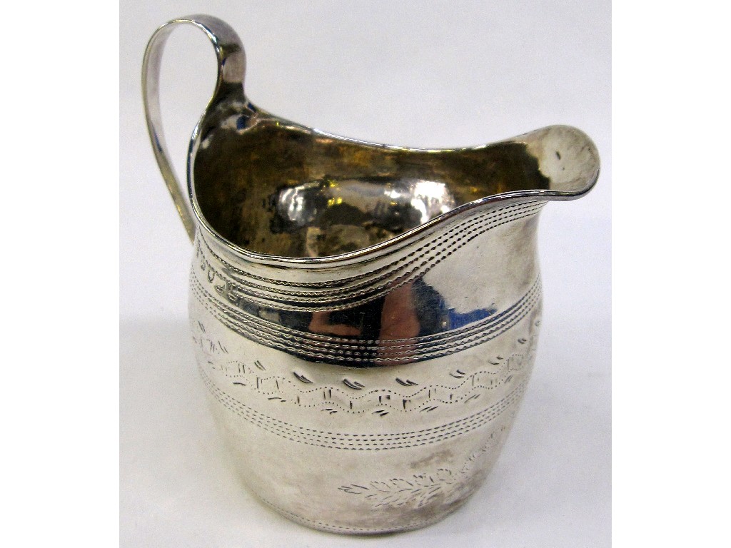 Appraisal: George III silver cream jug London