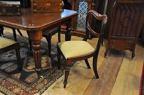 Appraisal: A SET OF SIX VICTORIAN BALOON BACK DINING CHAIRS