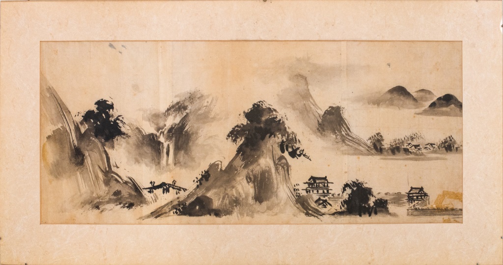 Appraisal: CHINESE INK PAINTING ON PAPER Chinese ink painting of a