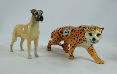 Appraisal: Beswick Leopard and Great Dane Ruler of Ouborough