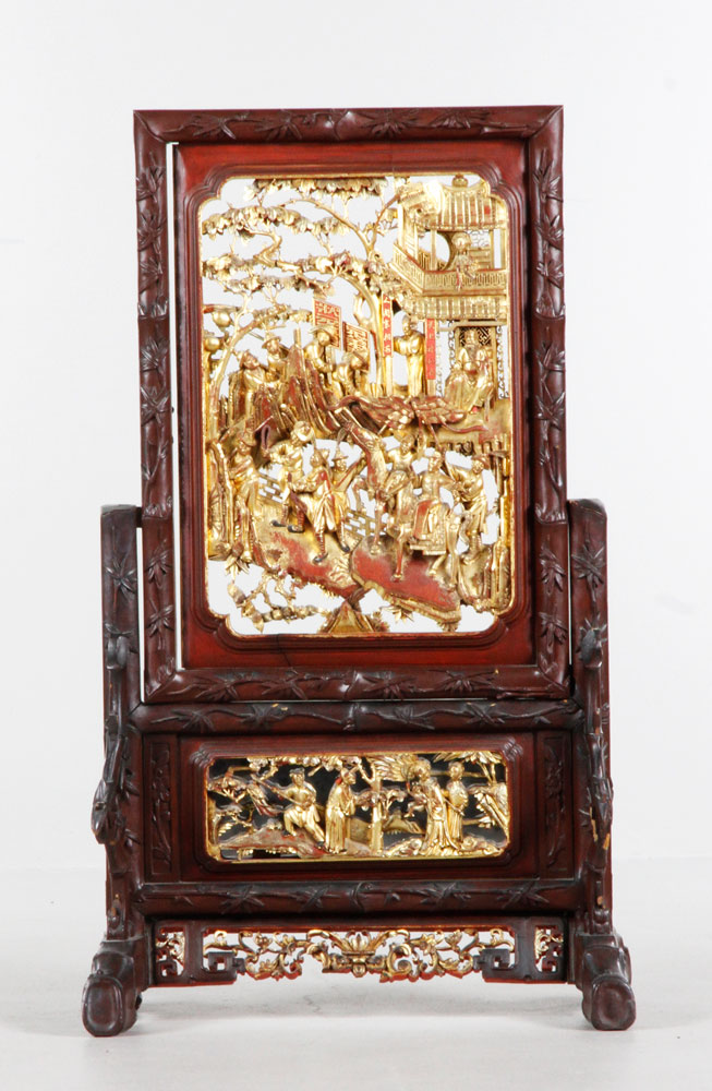 Appraisal: - Early th C Chinese Table Screen Early th century