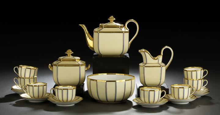 Appraisal: Fine Twenty-Piece Schoelcher Paris Porcelain Tea Service first quarter th