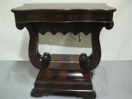 Appraisal: Classical pier tableThe rectangular top with S scroll support