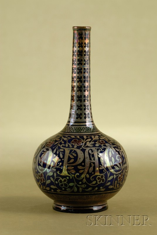 Appraisal: Pilkington's Royal Lancastrian Ware Vase England c bottle shape with