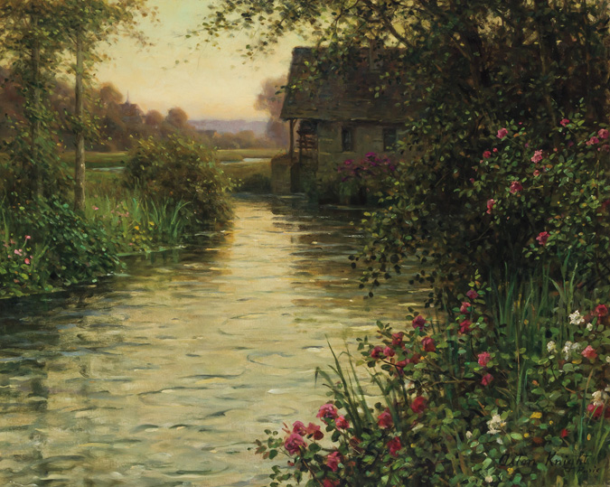 Appraisal: LOUIS ASTON KNIGHT American - Cottage by the River oil