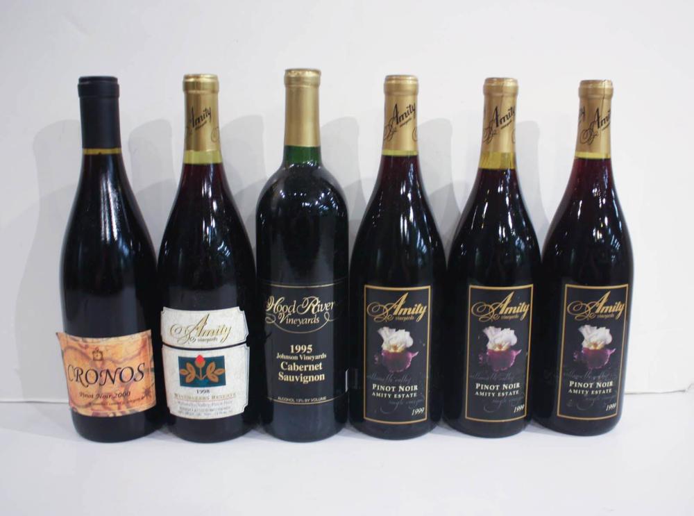 Appraisal: FORTY-EIGHT BOTTLES OF VINTAGE OREGON RED WINE Amity Vineyards Estate