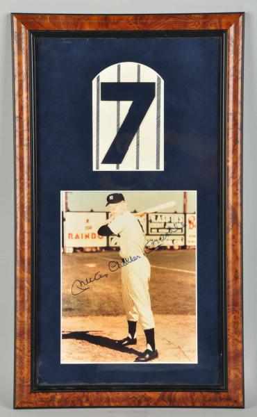 Appraisal: Autographed Mickey Mantle Photograph Description Photograph is signed Mickey Charles