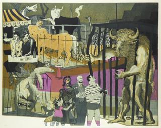 Appraisal: Print Warrington Colescott Warrington Colescott American b History of Printmaking