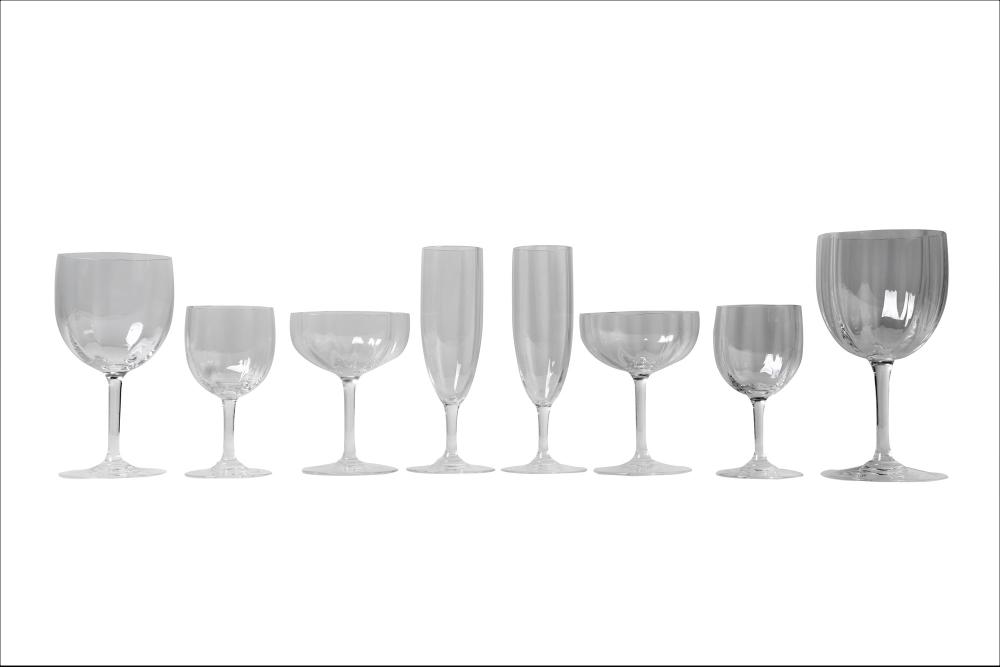 Appraisal: SET OF BACCARAT STEMWAREMontaigne pattern comprising coupes coupe wine wine