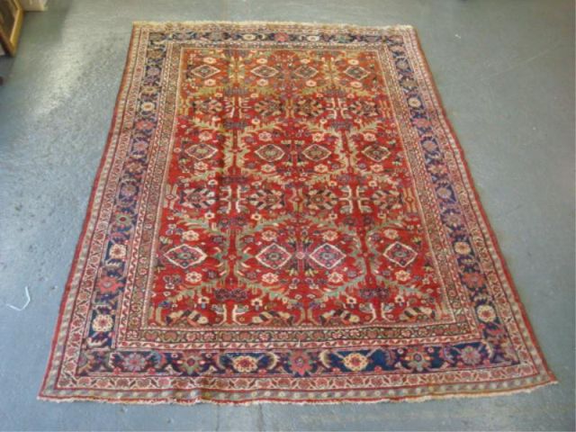 Appraisal: Mahal Persian handmade carpet w open field From a New