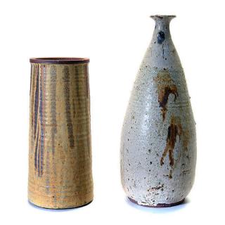 Appraisal: Two Studio Vases Heights inches and inches