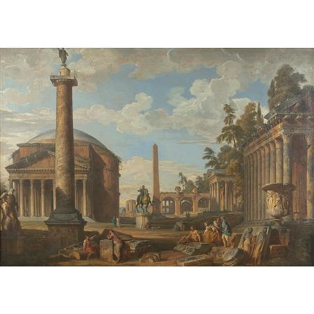 Appraisal: Giovanni Paolo Panini Italian circa - An Architectural Capriccio with