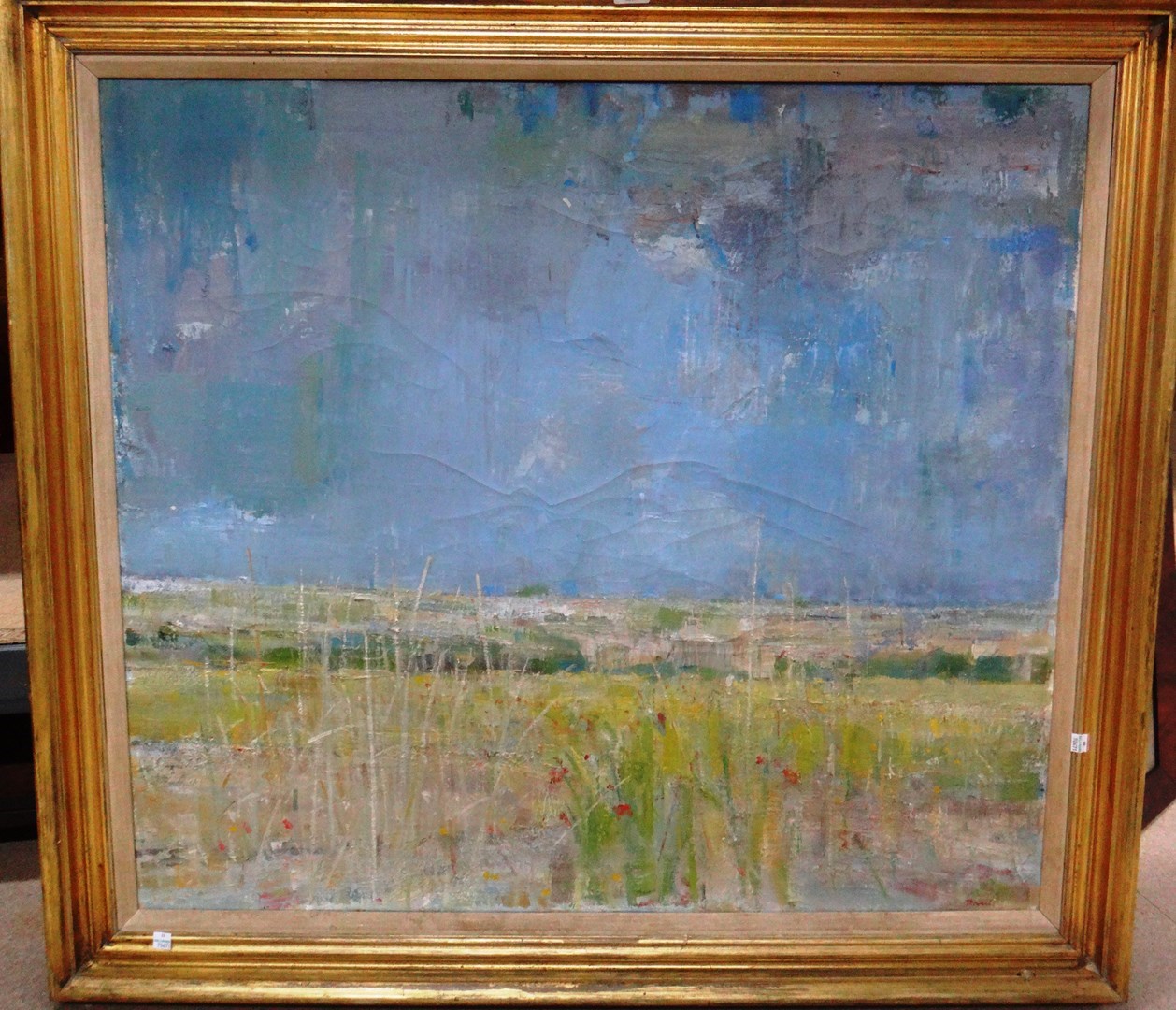 Appraisal: Jonathan Trowell b landscape with wheat and poppies in the