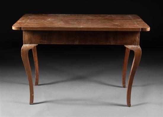 Appraisal: French Louis XV Provincial style fruitwood library table th century