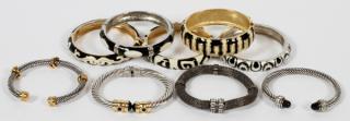 Appraisal: COSTUME BANGLE BRACELETS TOTAL OF EIGHT COSTUME BANGLE BRACELETS TOTAL