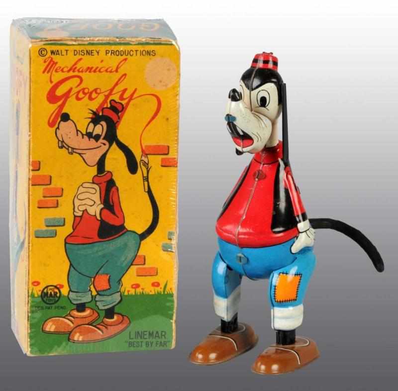 Appraisal: Tin Linemar Disney Goofy Wind-Up Toy Description Japanese Working Original