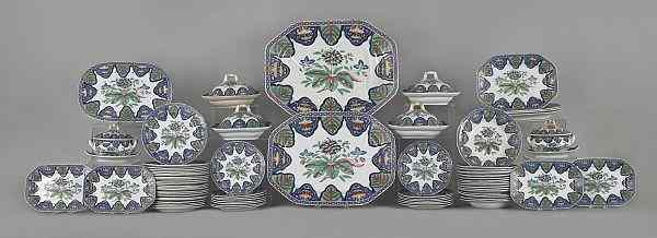 Appraisal: Spode stone china dinner service th c in a tobacco