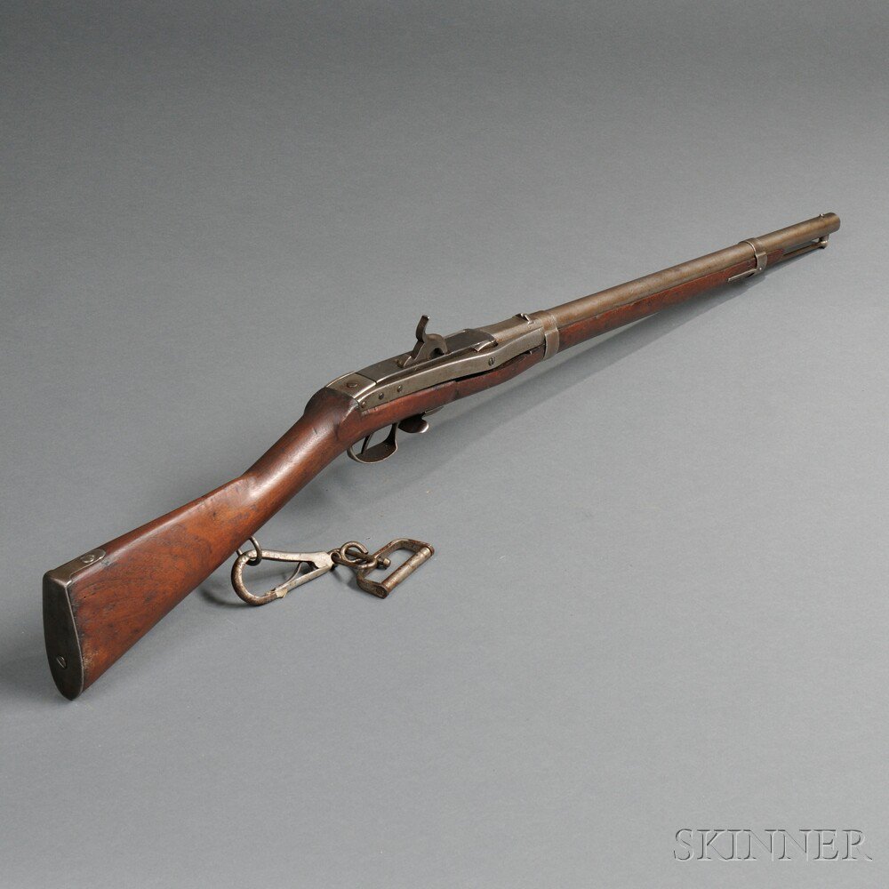 Appraisal: Model Hall Type II Percussion Carbine c walnut stock with