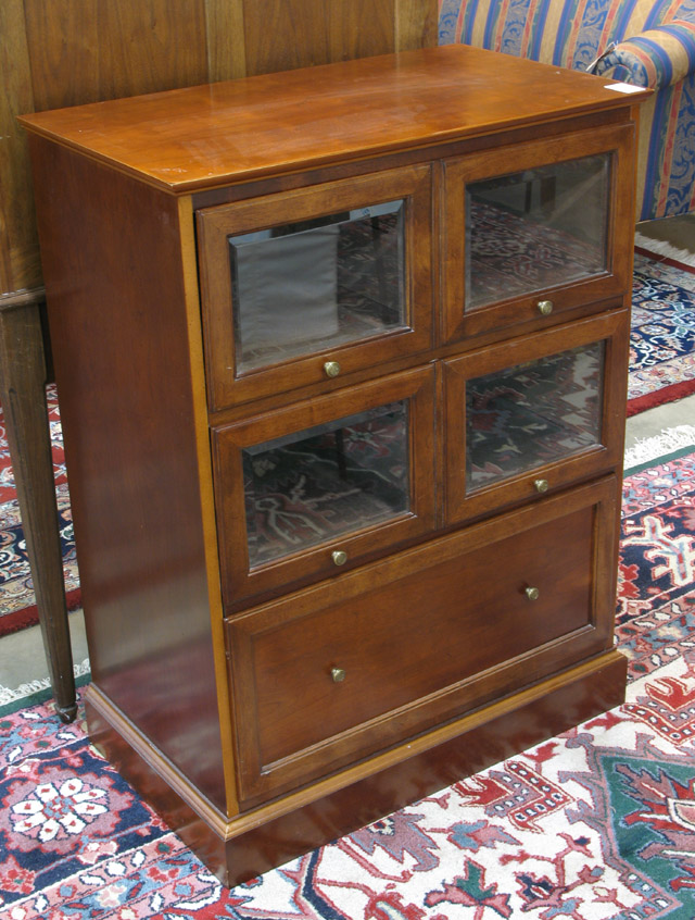 Appraisal: MAHOGANY THREE-DRAWER LINGERIE CHEST The Bombay Co Malaysia having three