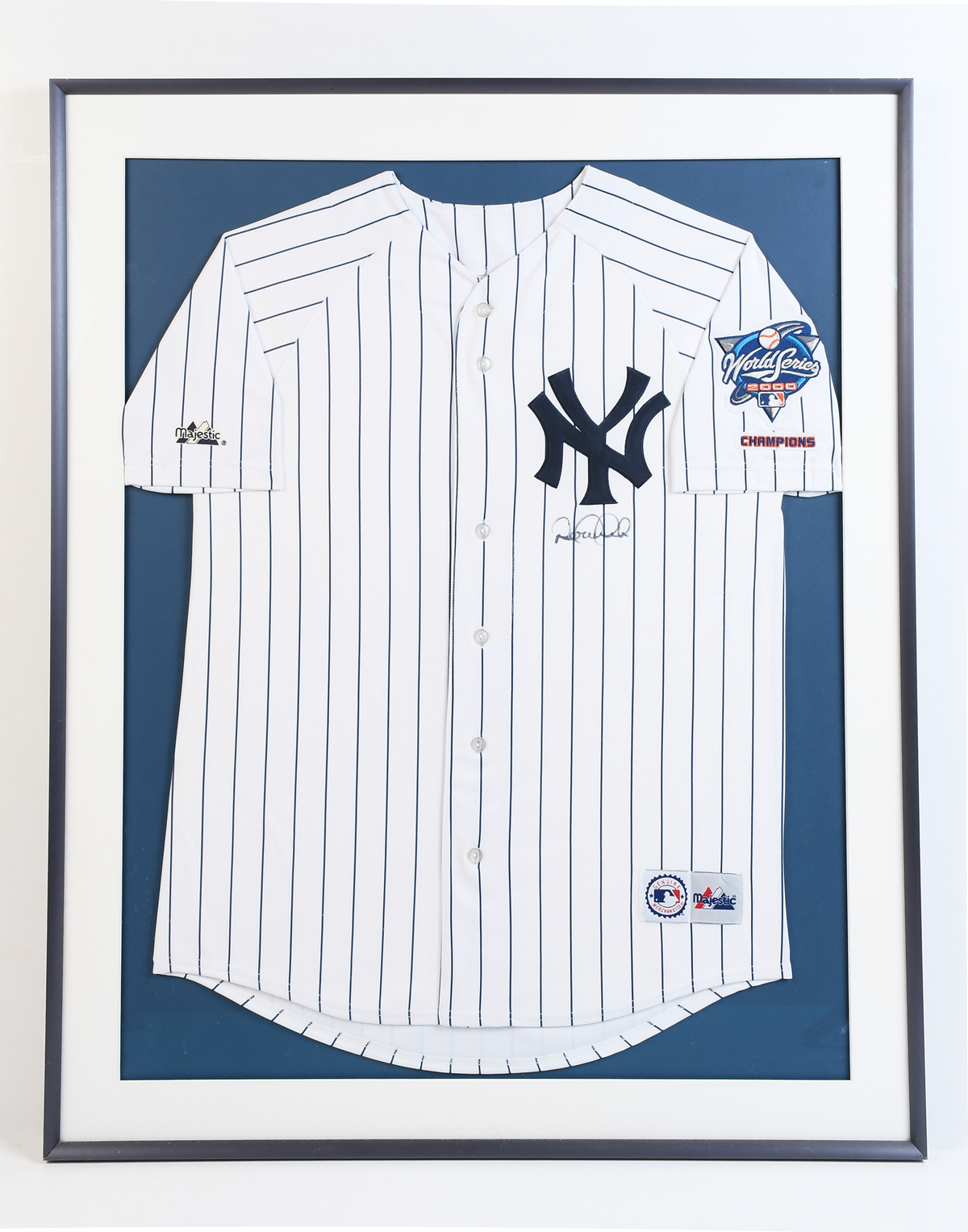 Appraisal: SIGNED AND FRAMED DEREK JETER WORLD SERIES NEW YORK YANKEES