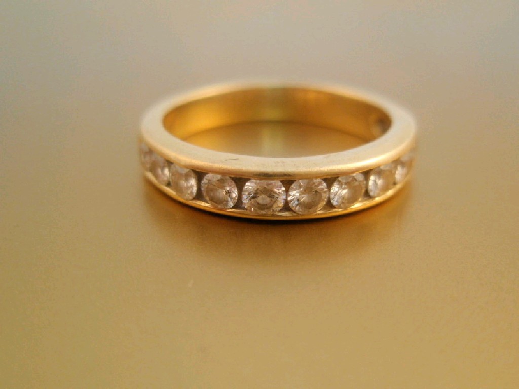 Appraisal: An ct gold half hoop eternity ring stones of pt