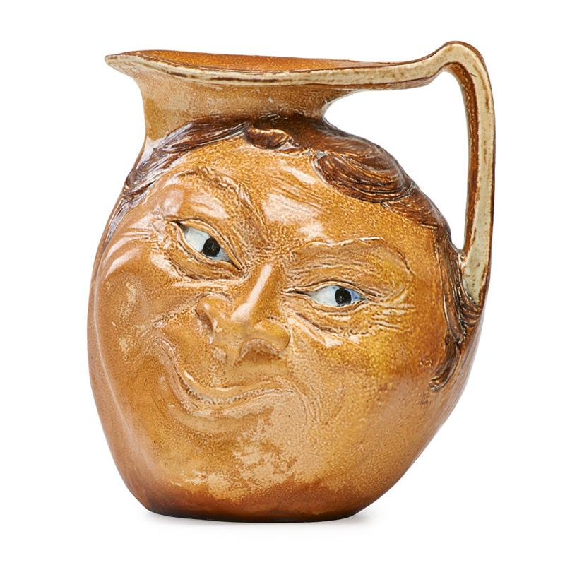 Appraisal: MARTIN BROTHERS Double-sided face jug Condition Report Excellent condition no