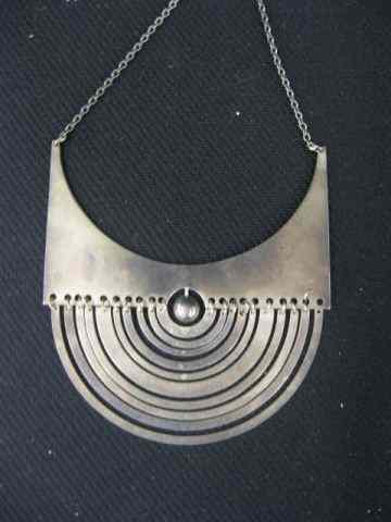 Appraisal: Scandinavian Sterling Silver Designer Necklace '' long