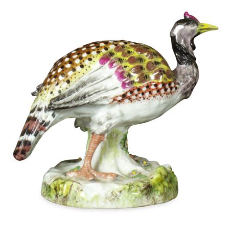 Appraisal: An early th century English porcelain figure of a peahen