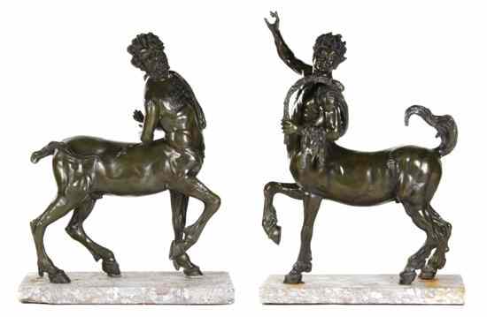 Appraisal: A Pair of Bronze Furietti Centaurs after the Antique one