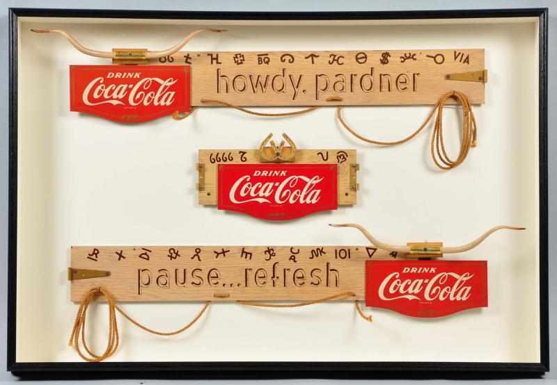 Appraisal: Coca-Cola -Piece Western Display Piece Description Made by Kay Displays