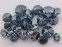 Appraisal: A quantity of loose polished blue diamonds approx carat