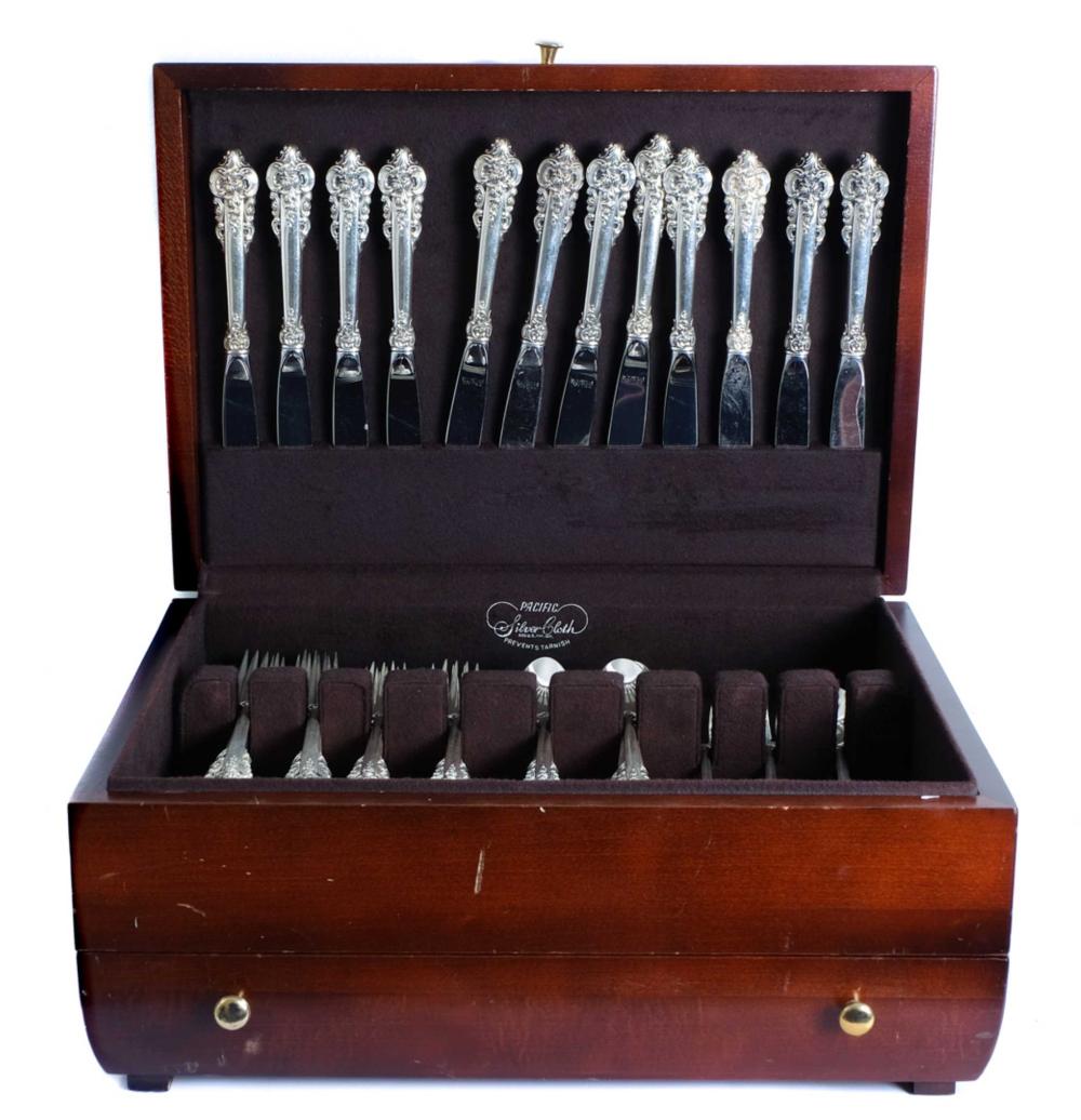 Appraisal: WALLACE GRAND BAROQUE STERLING FLATWARE SETWallace Silversmiths Inc American founded