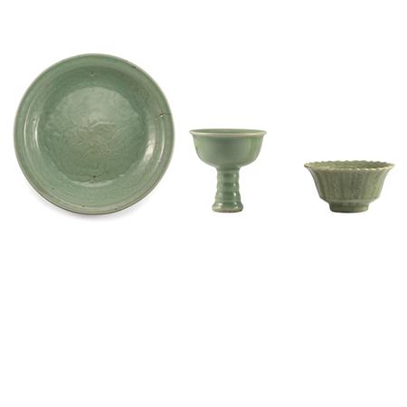 Appraisal: Group of Three Chinese Celadon Articles Estimate -