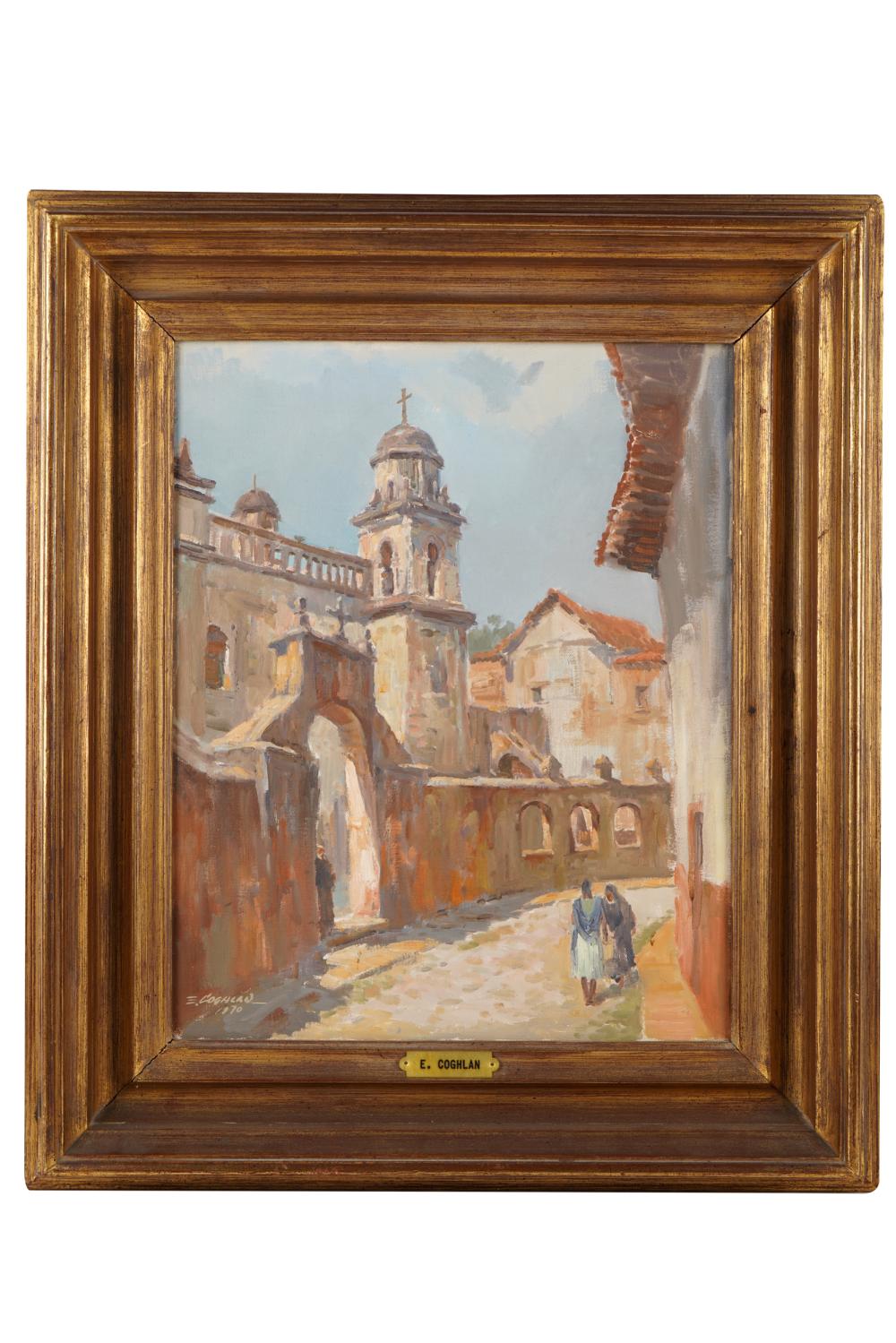 Appraisal: EDGARDO COGHLAN - BESIDE THE BASILICA oil on canvas signed